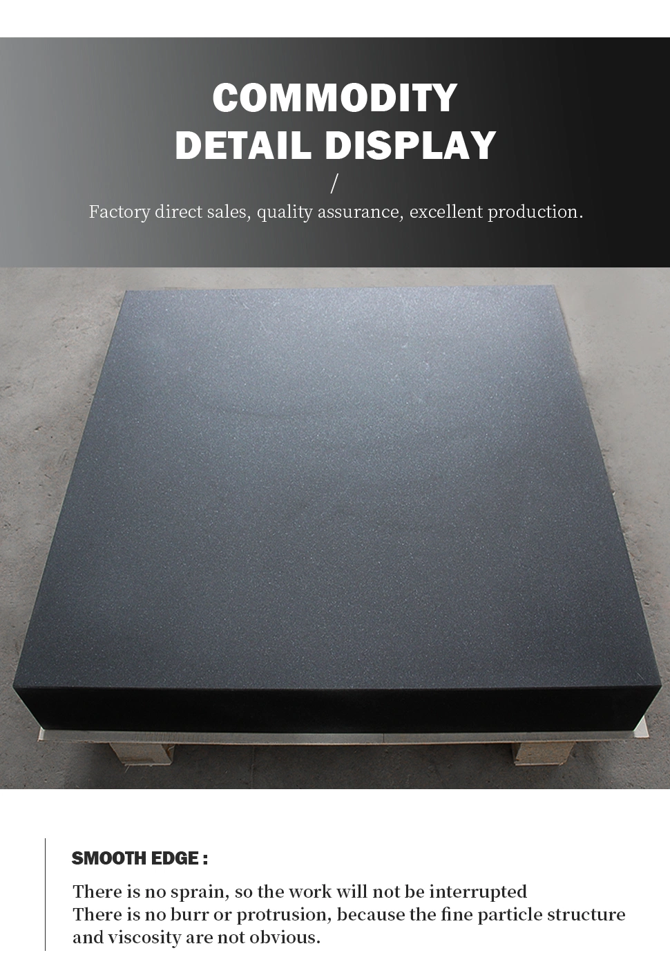 Granite Surface Plate with 0.001 mm Precision Made by Black Granite