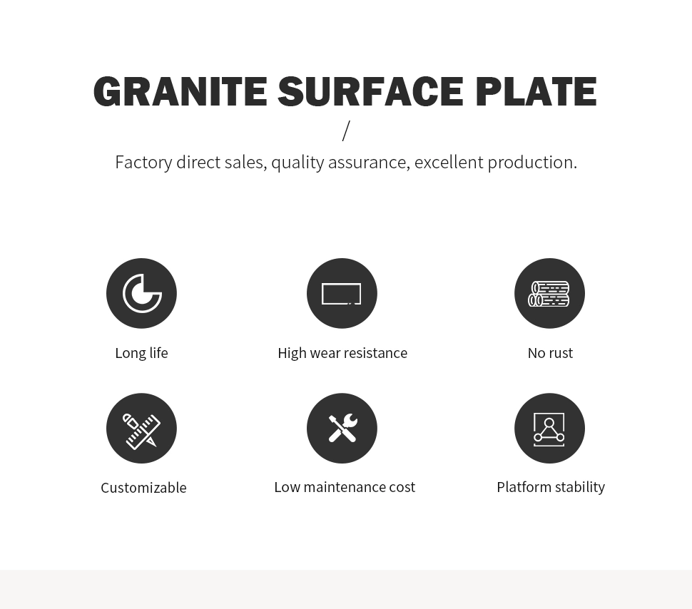 Black Flat Measurement Table Granite Surface Plate